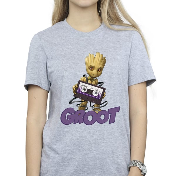 Guardians Of The Galaxy Womens/Ladies Groot Casette Cotton Boyfriend T-Shirt