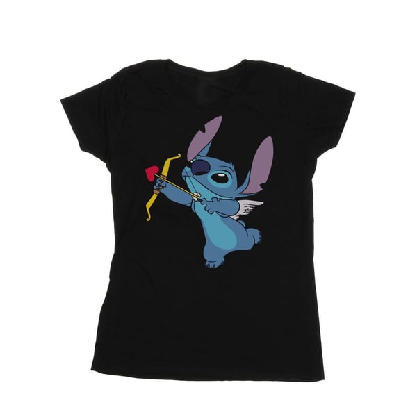 Disney Womens/Ladies Lilo And Stitch Stitch Cupid Valentines Cotton T-Shirt