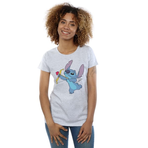 Disney Womens/Ladies Lilo And Stitch Stitch Cupid Valentines Cotton T-Shirt