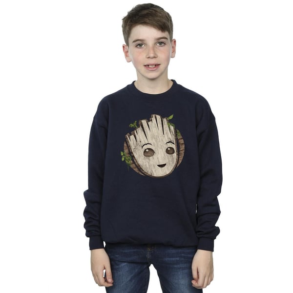 Marvel Boys I Am Groot Wooden Head Sweatshirt