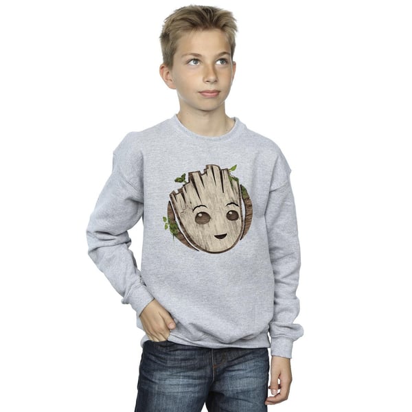 Marvel Boys I Am Groot Wooden Head Sweatshirt