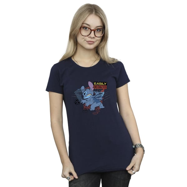 Disney Womens/Ladies Lilo And Stitch Easily Distracted Cotton T-Shirt