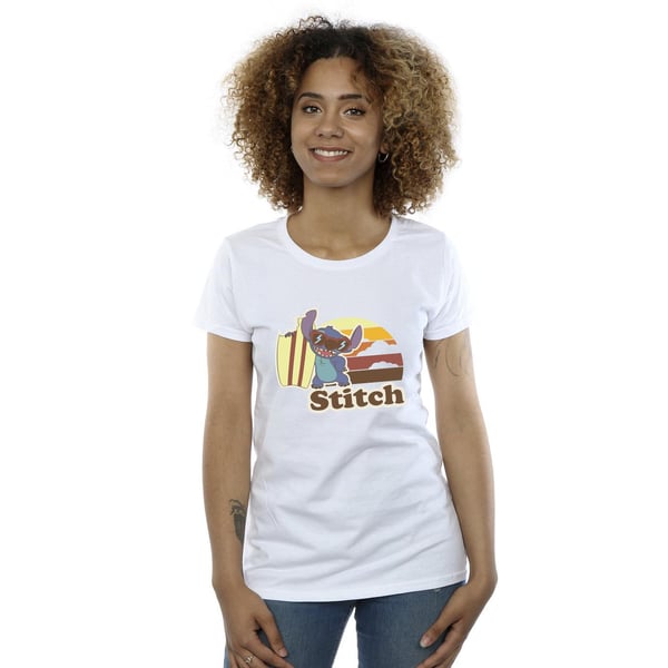 Disney Womens/Ladies Lilo And Stitch Bitten Surfboard Cotton T-Shirt