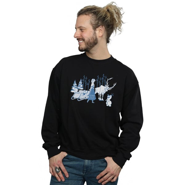 Disney Mens Frozen Anna Sven And Olaf Sweatshirt