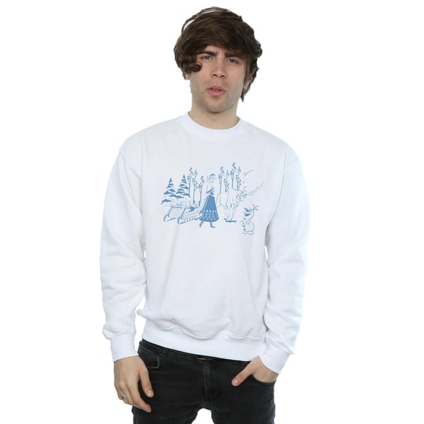 Disney Mens Frozen Anna Sven And Olaf Sweatshirt