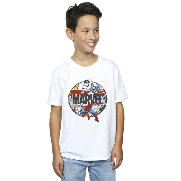 Marvel Boys Comics Character Circle T-Shirt