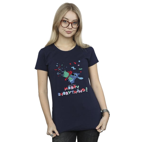 Disney Womens/Ladies Lilo And Stitch Stitch Merry Everything Cotton T-Shirt