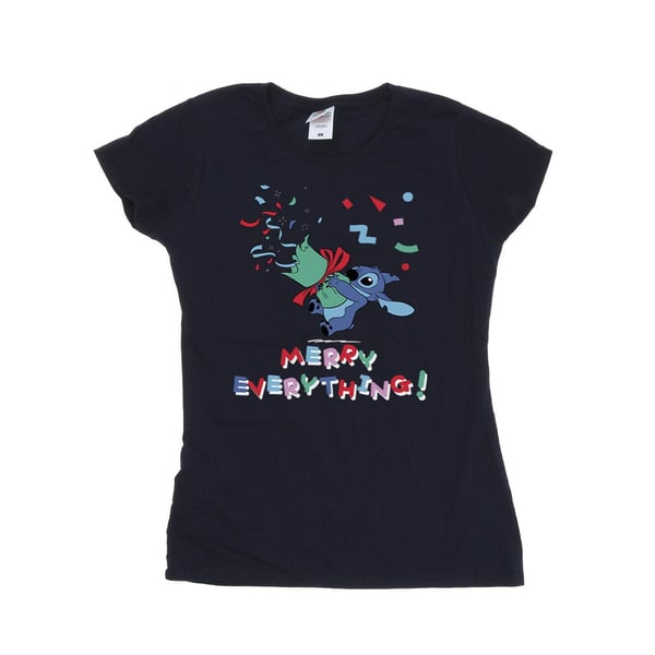 Disney Womens/Ladies Lilo And Stitch Stitch Merry Everything Cotton T-Shirt