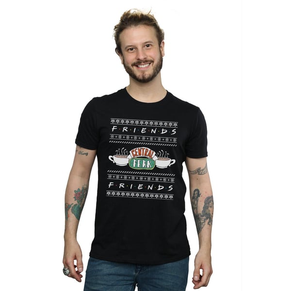 Friends Mens Fair Isle Central Perk T-Shirt