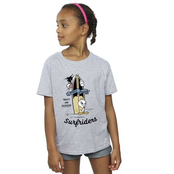Looney Tunes Girls Tweety And Sylvester Perfect Waves Cotton T-Shirt