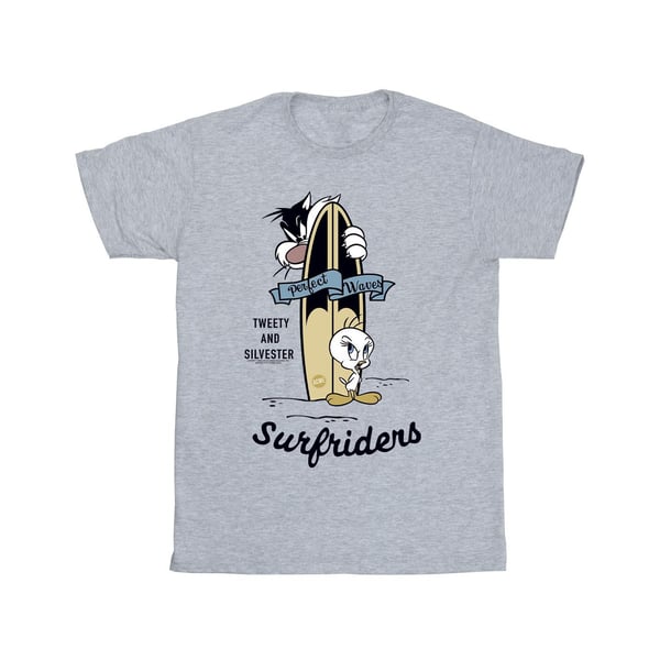 Looney Tunes Girls Tweety And Sylvester Perfect Waves Cotton T-Shirt