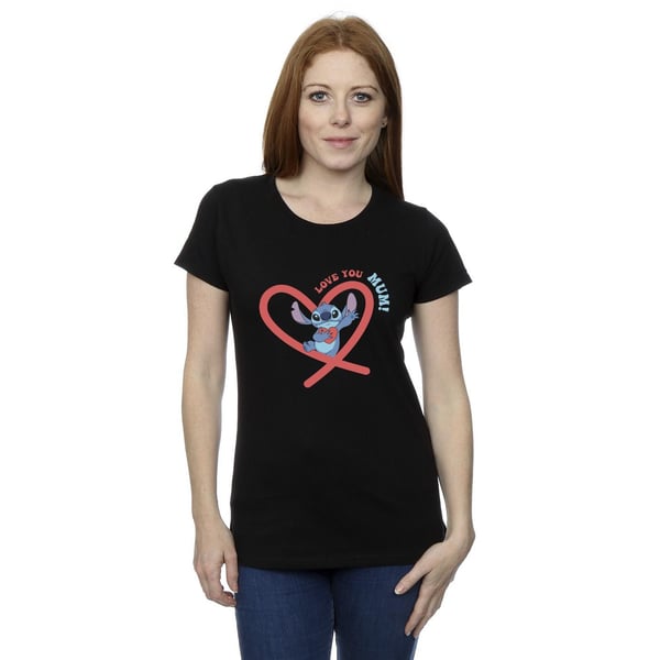 Disney Womens/Ladies Lilo & Stitch Love You Mum Cotton T-Shirt