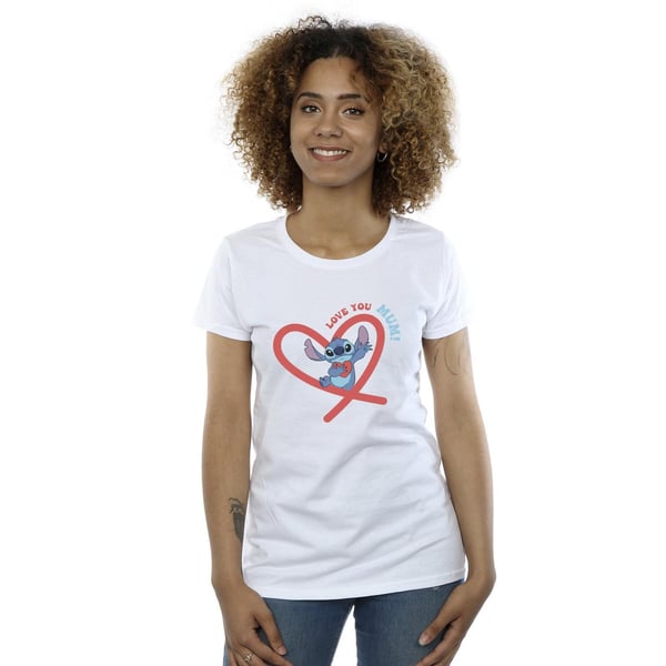 Disney Womens/Ladies Lilo & Stitch Love You Mum Cotton T-Shirt