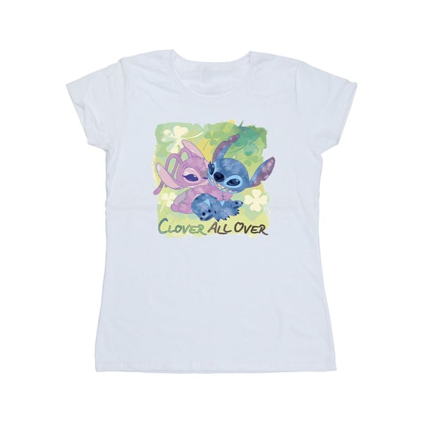 Disney Womens/Ladies Lilo And Stitch St Patrick´s Day Clover Cotton T-Shirt