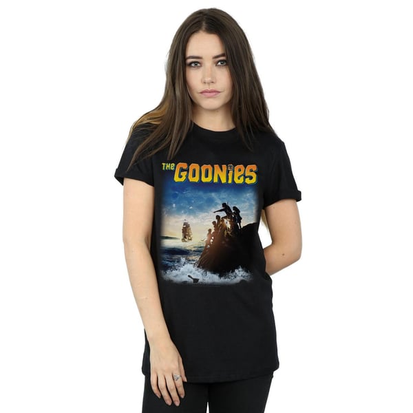 The Goonies Womens/Ladies Ship Poster Cotton Boyfriend T-Shirt
