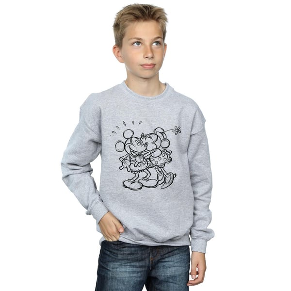Disney Boys Mickey And Minnie Mouse Kiss Sketch Sweatshirt