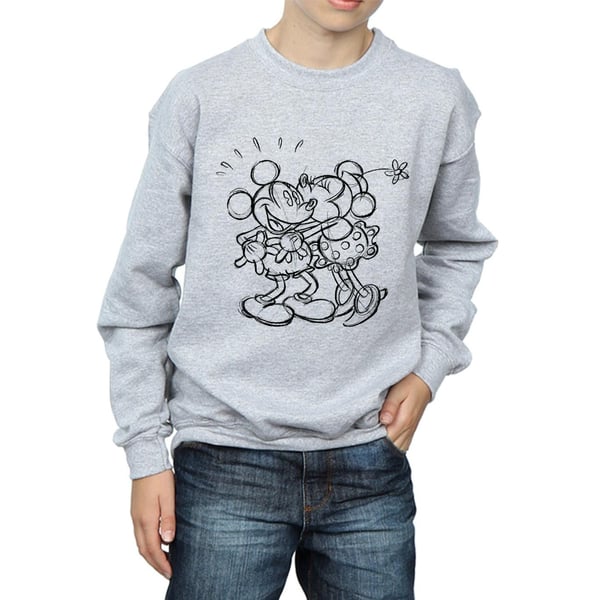 Disney Boys Mickey And Minnie Mouse Kiss Sketch Sweatshirt
