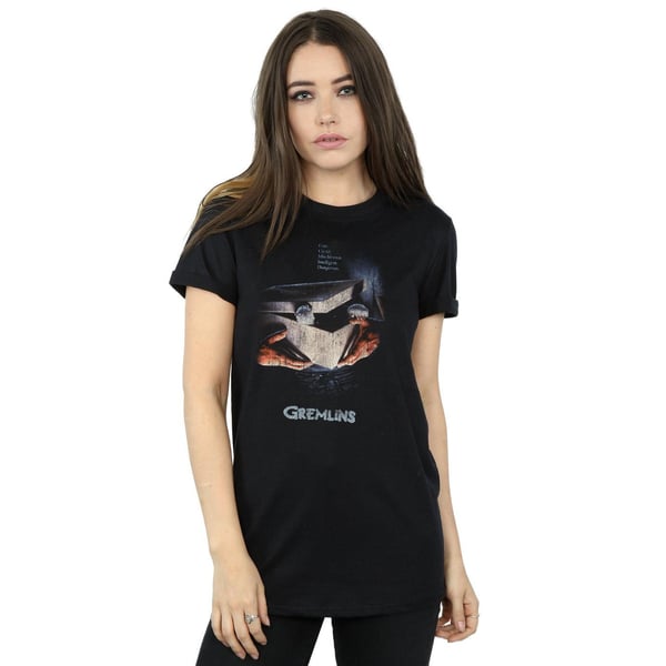 Gremlins Womens/Ladies Gizmo Distressed Poster Cotton Boyfriend T-Shirt