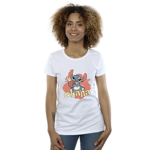 Disney Womens/Ladies Lilo And Stitch Ohana Pineapple Cotton T-Shirt