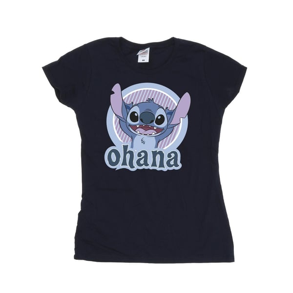 Disney Womens/Ladies Lilo And Stitch Ohana Circle Cotton T-Shirt