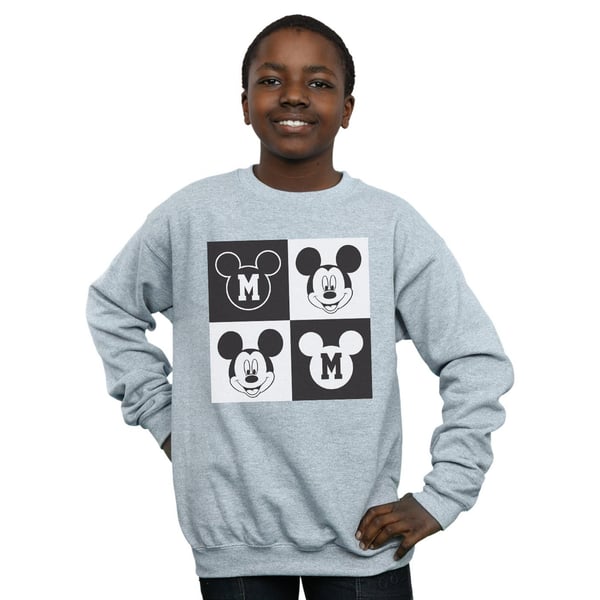 Disney Boys Mickey Mouse Smiling Squares Sweatshirt