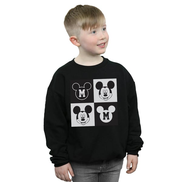 Disney Boys Mickey Mouse Smiling Squares Sweatshirt