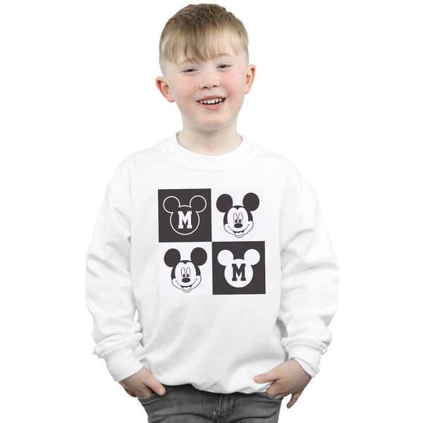 Disney Boys Mickey Mouse Smiling Squares Sweatshirt