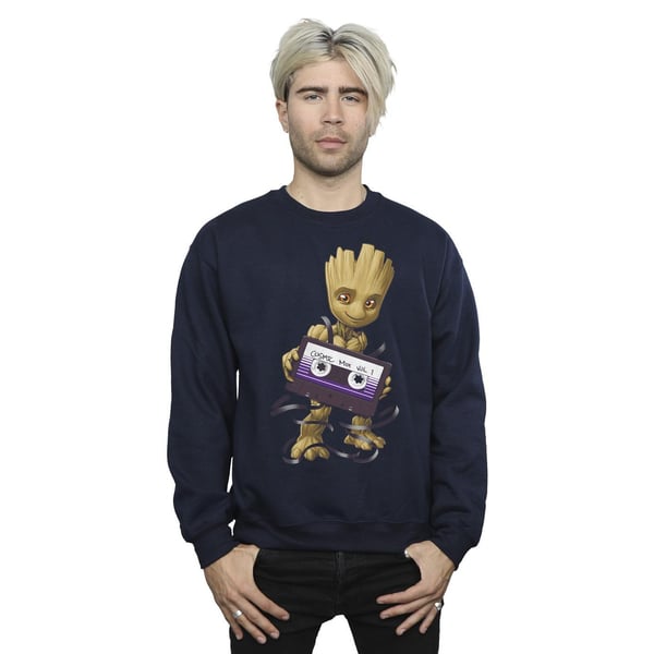 Marvel Mens Guardians Of The Galaxy Groot Cosmic Tape Sweatshirt