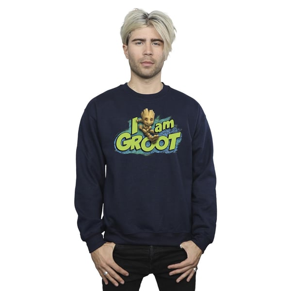 Marvel Mens Guardians Of The Galaxy I Am Groot Jumping Sweatshirt