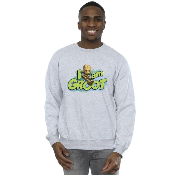 Marvel Mens Guardians Of The Galaxy I Am Groot Jumping Sweatshirt