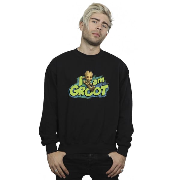 Marvel Mens Guardians Of The Galaxy I Am Groot Jumping Sweatshirt
