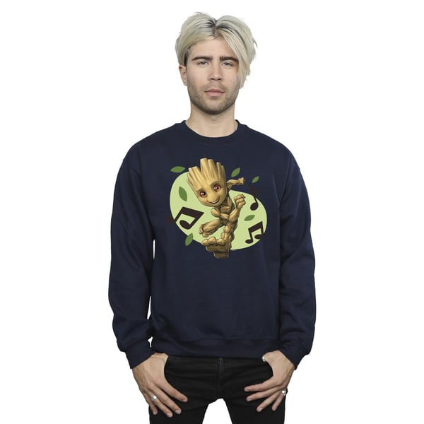 Marvel Mens Guardians Of The Galaxy Groot Musical Notes Sweatshirt