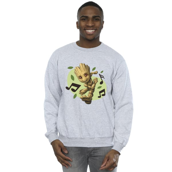 Marvel Mens Guardians Of The Galaxy Groot Musical Notes Sweatshirt