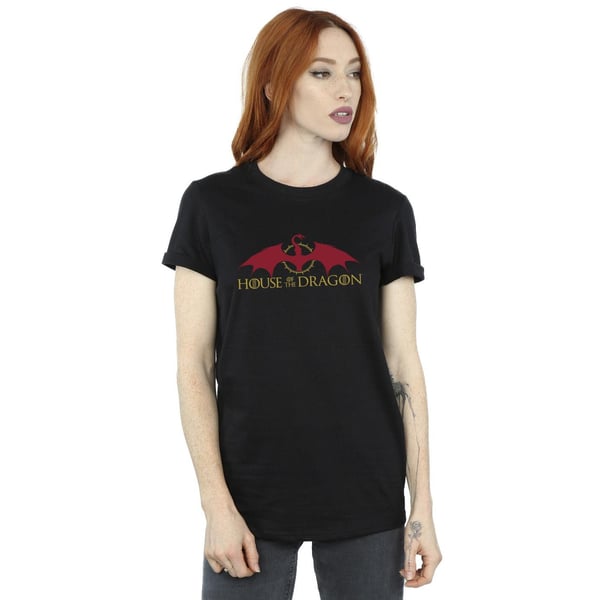 Game Of Thrones: House Of The Dragon Womens/Ladies Dragon Logo Cotton Boyfriend T-Shirt