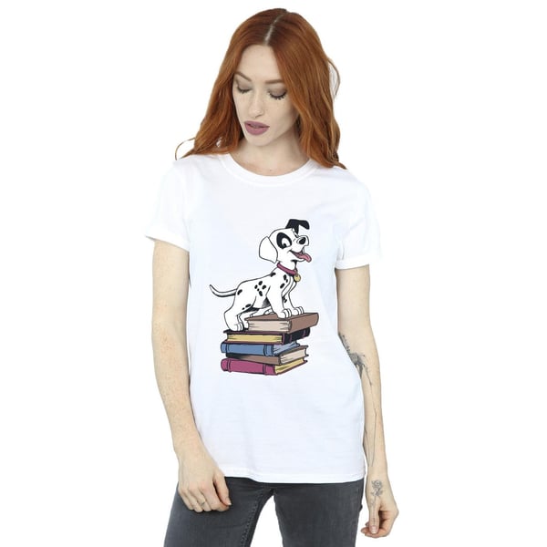 Disney Womens/Ladies 101 Dalmatians Books Cotton Boyfriend T-Shirt