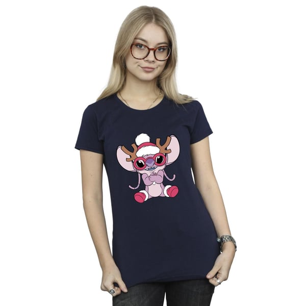 Disney Womens/Ladies Lilo & Stitch Angel Reindeer Cotton T-Shirt