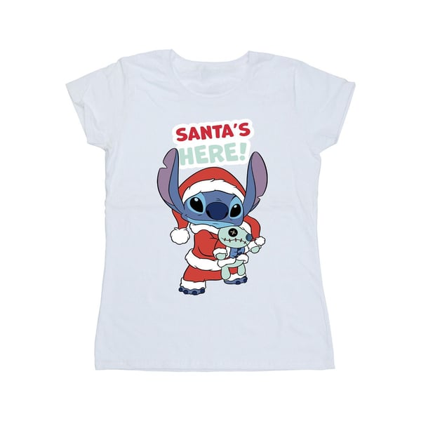 Disney Naiset/Naisten Lilo & Stitch Santa´s Here puuvillainen T-paita