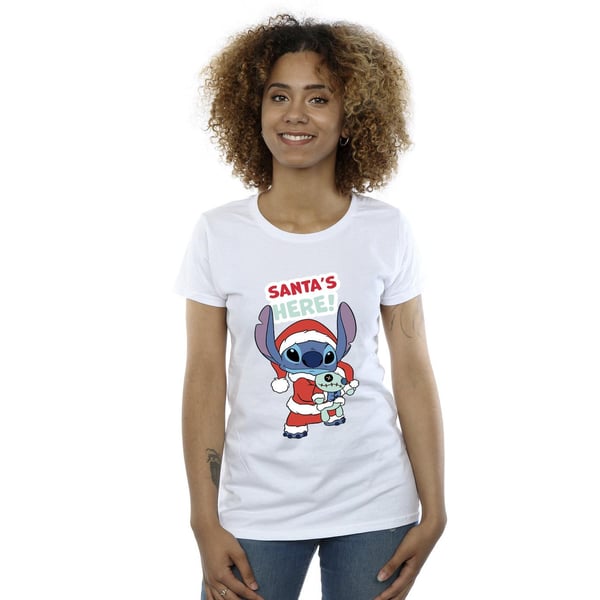 Disney Womens/Ladies Lilo & Stitch Santa´s Here Cotton T-Shirt