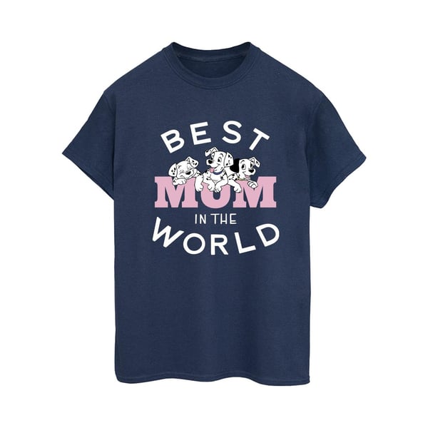 Disney Dam/Dam 101 Dalmatiner Världens Bästa Mamma Bomull Boyfriend T-Shirt