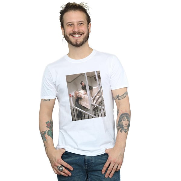 Friends Mens Sofa Stairs Photo T-Shirt