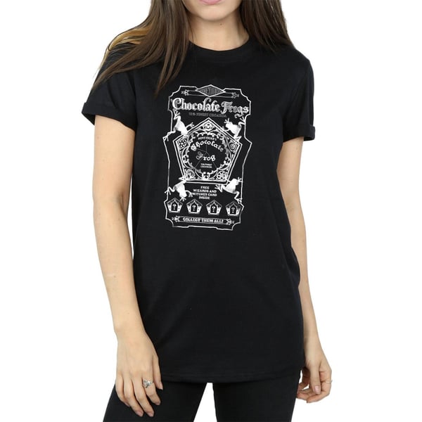 Harry Potter Womens/Ladies Chocolate Frogs Mono Label Cotton Boyfriend T-Shirt