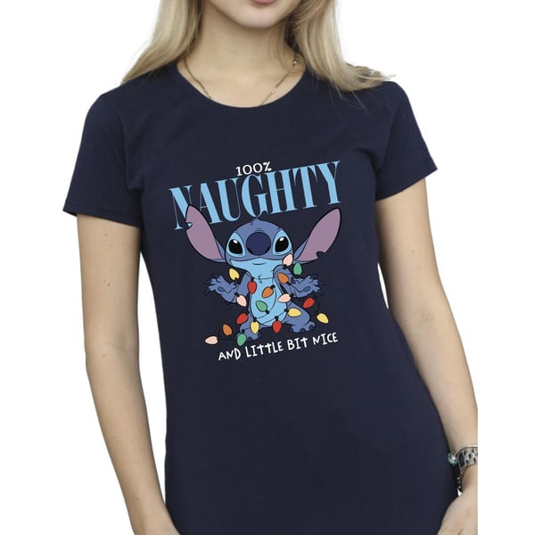Disney Womens/Ladies Lilo & Stitch Naughty & Nice Cotton T-Shirt
