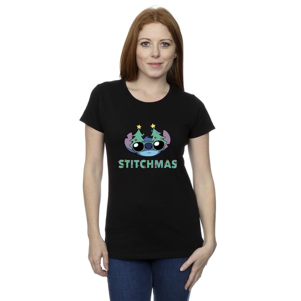 Disney Womens/Ladies Lilo & Stitch Stitchmas Glasses Cotton T-Shirt