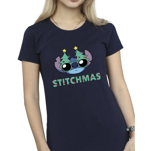 Disney Womens/Ladies Lilo & Stitch Stitchmas Glasses Cotton T-Shirt
