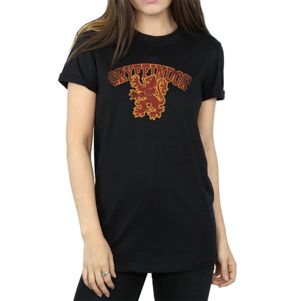 Harry Potter Womens/Ladies Gryffindor Sport Emblem Cotton Boyfriend T-Shirt
