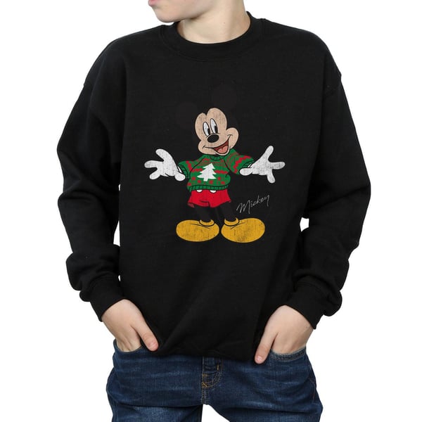 Disney Boys Mickey Mouse Christmas Jumper Sweatshirt