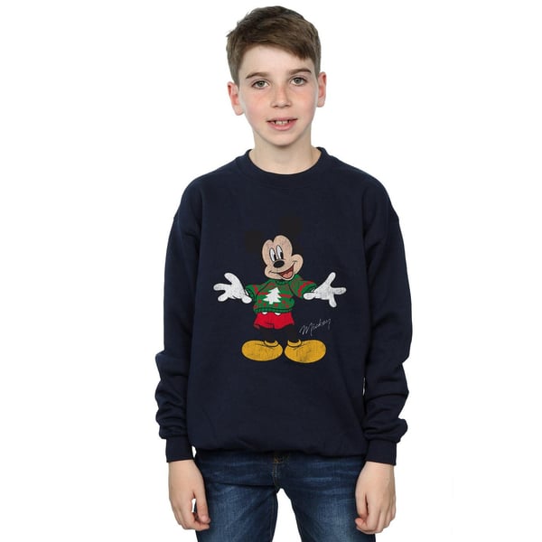 Disney Boys Mickey Mouse Christmas Jumper Sweatshirt