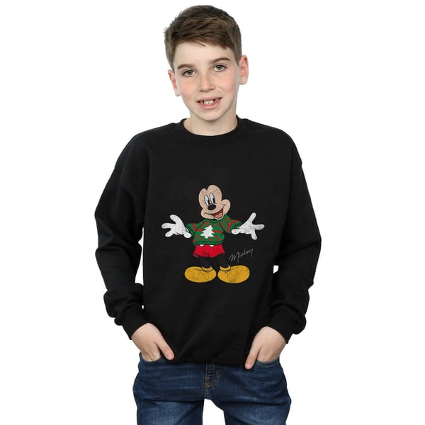Disney Boys Mickey Mouse Christmas Jumper Sweatshirt