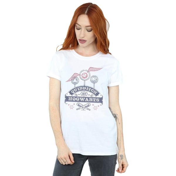 Harry Potter Womens/Ladies Quidditch At Hogwarts Cotton Boyfriend T-Shirt