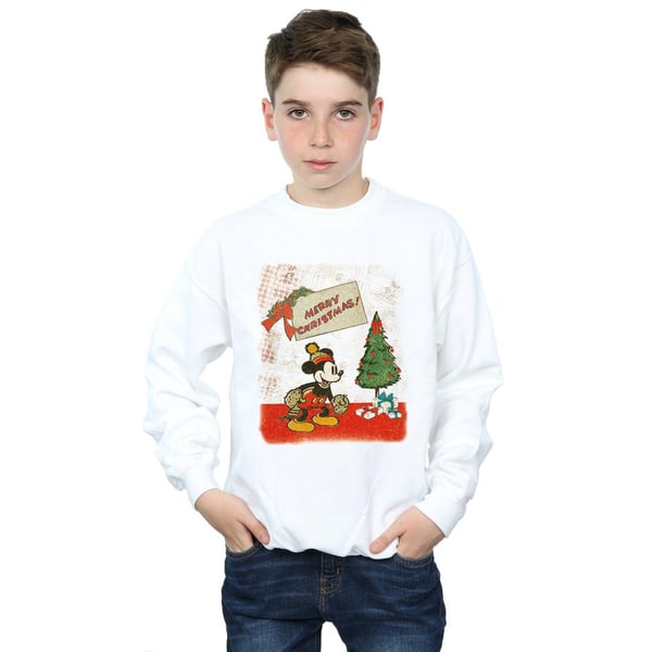 Disney Boys Mickey Mouse Vintage Christmas Sweatshirt